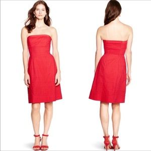 WHBM Strapless Eyelet Dress Pink/Coral